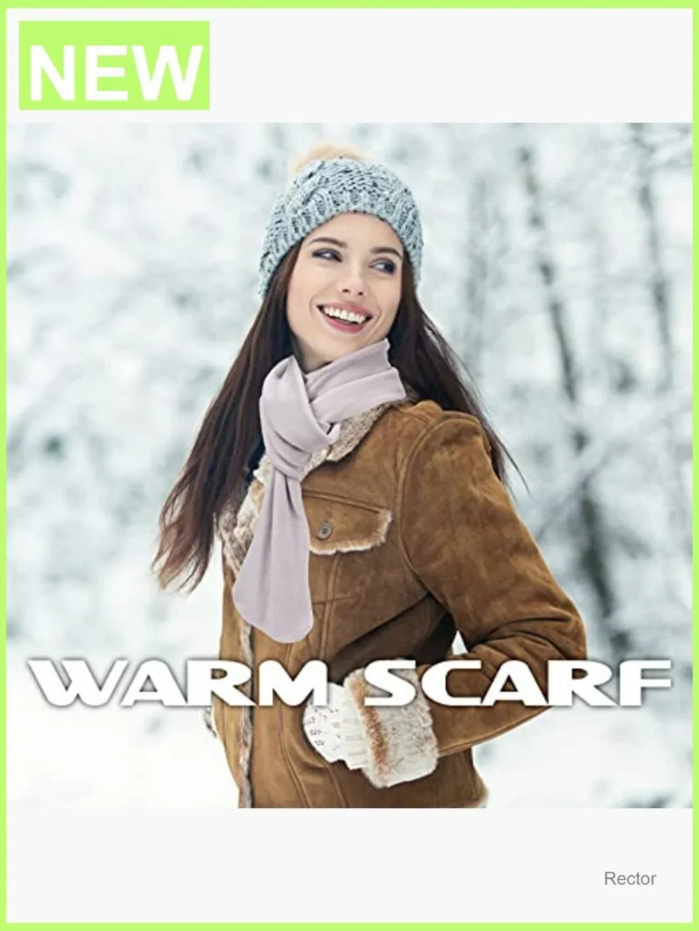 Unisex Quick-Wear Winter Scarf Fleece Neck Warmer Cold Weather Accessory